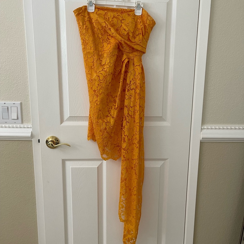 Off the shoulder floral ASOS summer yellow dress